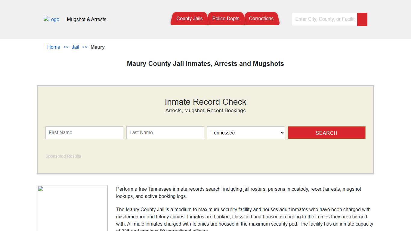 Maury County Jail Inmates, Arrests and Mugshots | Jail Roster Search